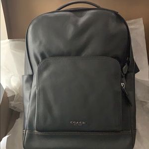 Men’s Leather Coach Backpack